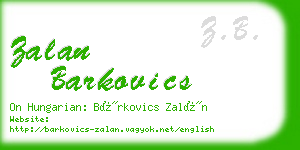 zalan barkovics business card